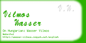 vilmos wasser business card